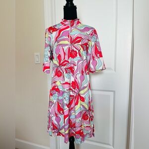 Tail Tropical Print Dress